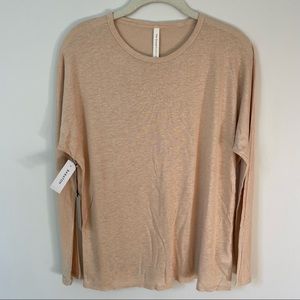 NWT Babaton Foundation Linen Longsleeve beige